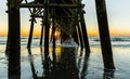 Waves at Sunrise Under The Second Avenue Pier Royalty Free Stock Photo