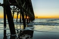 Waves at Sunrise Under The Second Avenue Pier Royalty Free Stock Photo