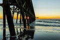 Waves at Sunrise Under The Second Avenue Pier Royalty Free Stock Photo