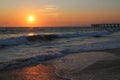 Waves During Sunset in Hermosa Beach Royalty Free Stock Photo