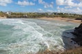 Waves at Treyarnon Bay Cornwall England UK Cornish north coast between Newquay and Padstow Royalty Free Stock Photo