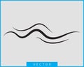 Waves vector design. Water wave icon. Wavy lines isolated