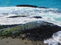 Waves washing ashore, aliso beach, dana point, california