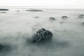 Waves Washing Over Rocks at Beach, Sunrise