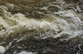 Waves of water of the river and the sea meet each other during high tide and low tide. Deep blue stormy sea water Royalty Free Stock Photo