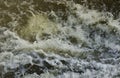 Waves of water of the river and the sea meet each other during high tide and low tide. Deep blue stormy sea water Royalty Free Stock Photo