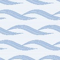 Waves. Water, sea. Texture. Pano. Cloth. Blue background. Abstra
