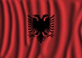 Waving albania flag