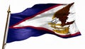 American Samoa flag waving