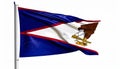 American Samoa flag waving