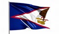 American Samoa flag waving
