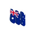 Waving australia flag icon illustration vector Royalty Free Stock Photo