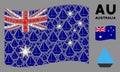 Waving Australia Flag Mosaic of Yacht Icons Royalty Free Stock Photo