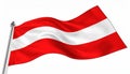 Waving Austria Flag. Flag Isolated On A White Background.