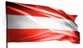 Waving Austria Flag. Flag Isolated On A White Background.