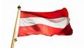 Waving Austria Flag. Flag Isolated On A White Background.