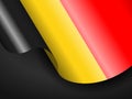 Waving Belgium flag on black