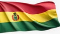 Colorful Bolivia flag waving