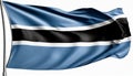 Closeup Botswana Flag