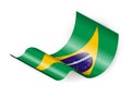 Waving Brazil flag