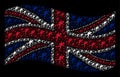 Waving British Flag Collage of Scuba Diver Items