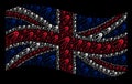 Waving British Flag Mosaic of First Satellite Icons