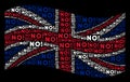 Waving British Flag Pattern of No Texts