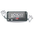 Waving button backspace in the shape cartoon Royalty Free Stock Photo