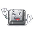 Waving button A in the cartoon shape Royalty Free Stock Photo