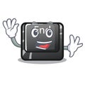 Waving button end in the shape character Royalty Free Stock Photo