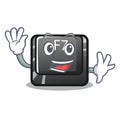Waving button f7 in the shape mascot Royalty Free Stock Photo