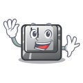 Waving button H in the shape cartoon Royalty Free Stock Photo