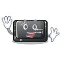 Waving button tab in the shape cartoon Royalty Free Stock Photo