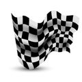 Waving Checkered Flag Royalty Free Stock Photo