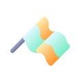 Waving chequered flag pixel perfect flat gradient color ui icon