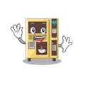 Waving coffee vending machine with cartoon shape