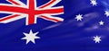 Waving colorful national flag of australia. Vector realistick banner