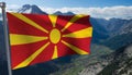 Waving colorful flag of Macedonia Royalty Free Stock Photo