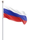 Waving colorful national flag of russia. Background texture. 3d rendering, wave. - Illustration Royalty Free Stock Photo