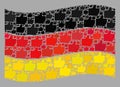 Waving Confirmation Germany Flag - Mosaic of Like Elements