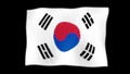 Waving 3d The National Flag of South Korea