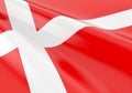 Waving Denmark flag concept
