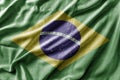 Waving detailed national country flag of Brasil