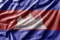 Waving detailed national country flag of Cambodia