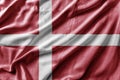 Waving detailed national country flag of Denmark