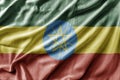 Waving detailed national country flag of Ethiopia