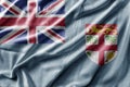 Waving detailed national country flag of Fiji