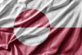 Waving detailed national country flag of Greenland