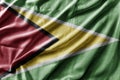 Waving detailed national country flag of Guyana Royalty Free Stock Photo