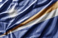 Waving detailed national country flag of Marshall Islands